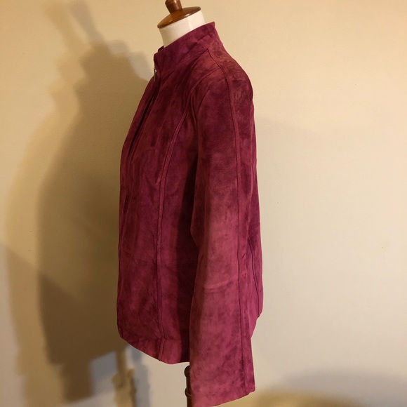 Genuine Leather Charter Club Purple Pink Jacket - Picture 9 of 11